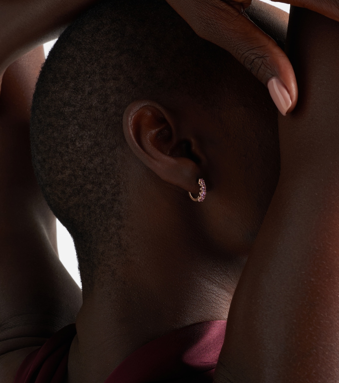 Boucles d'oreilles en or rose 18 ct (750/1000) et saphirs | Anita Ko