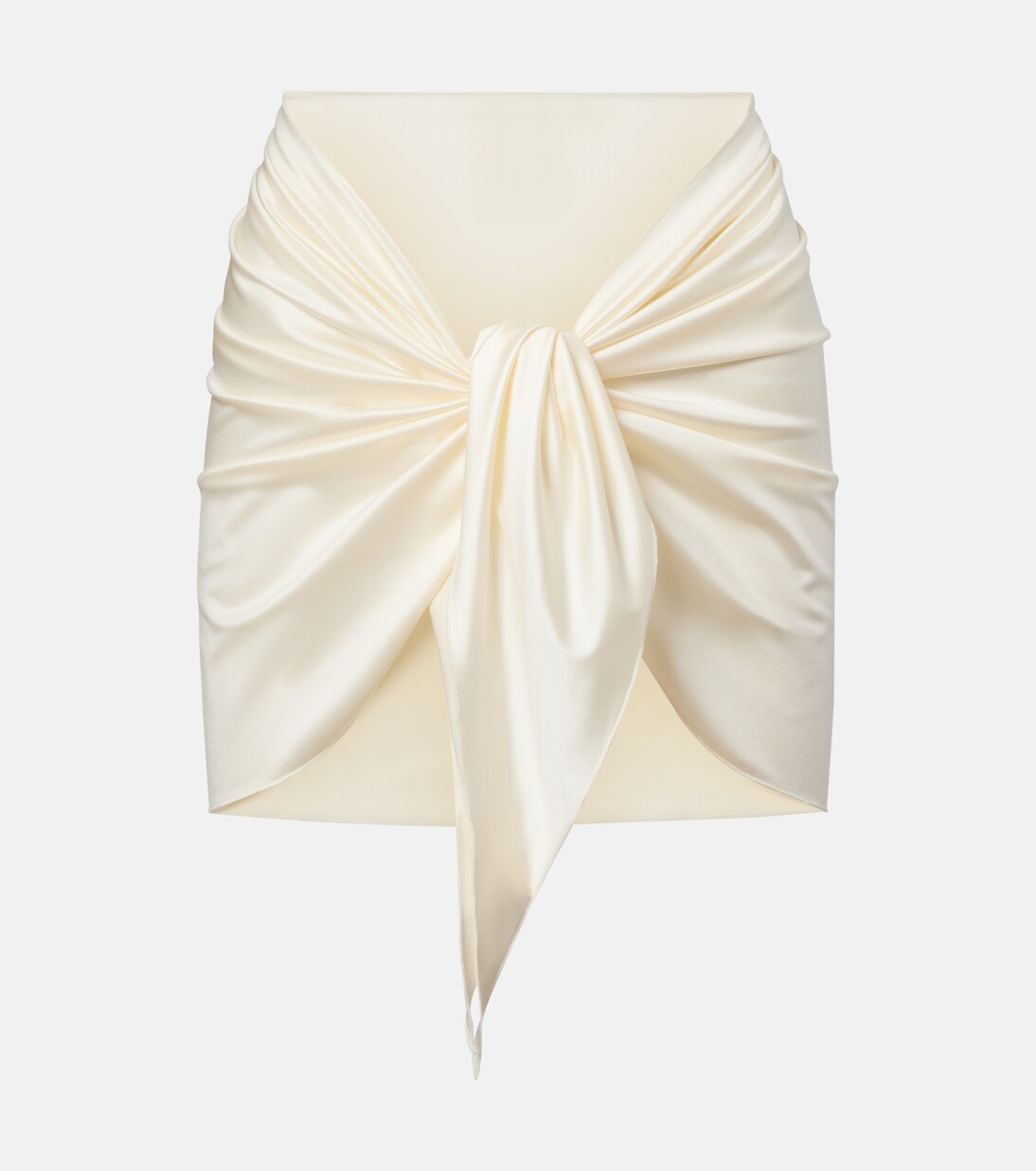 Draped satin beach cover-up | Montce