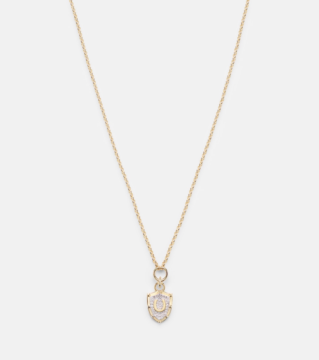 Protection Fine Belcher 18kt gold necklace with diamonds | FoundRae