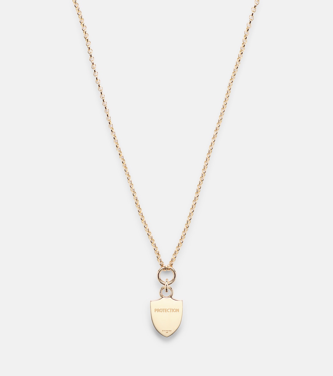 Protection Fine Belcher 18kt gold necklace with diamonds | FoundRae