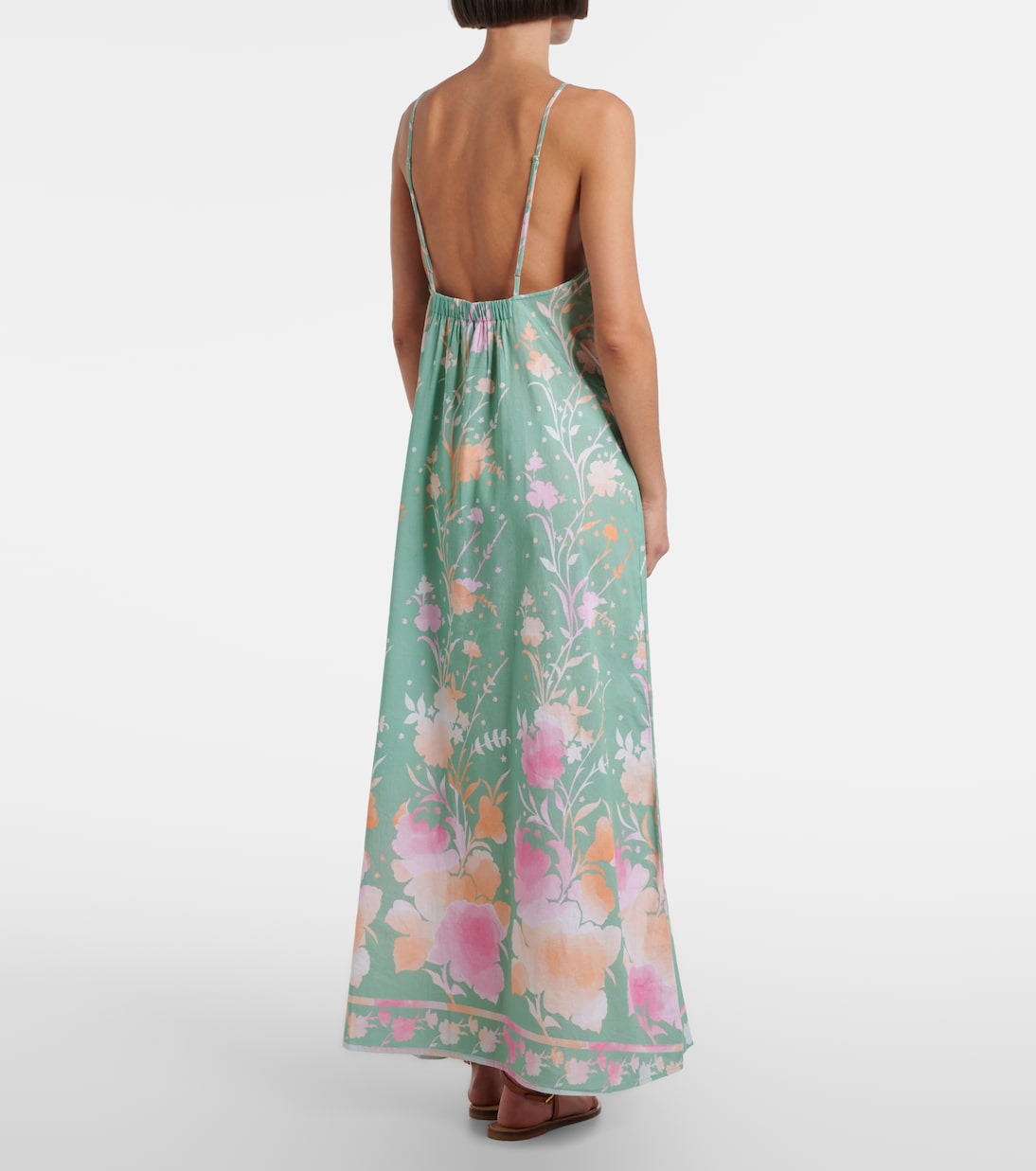 Floral cotton and linen maxi dress | Juliet Dunn
