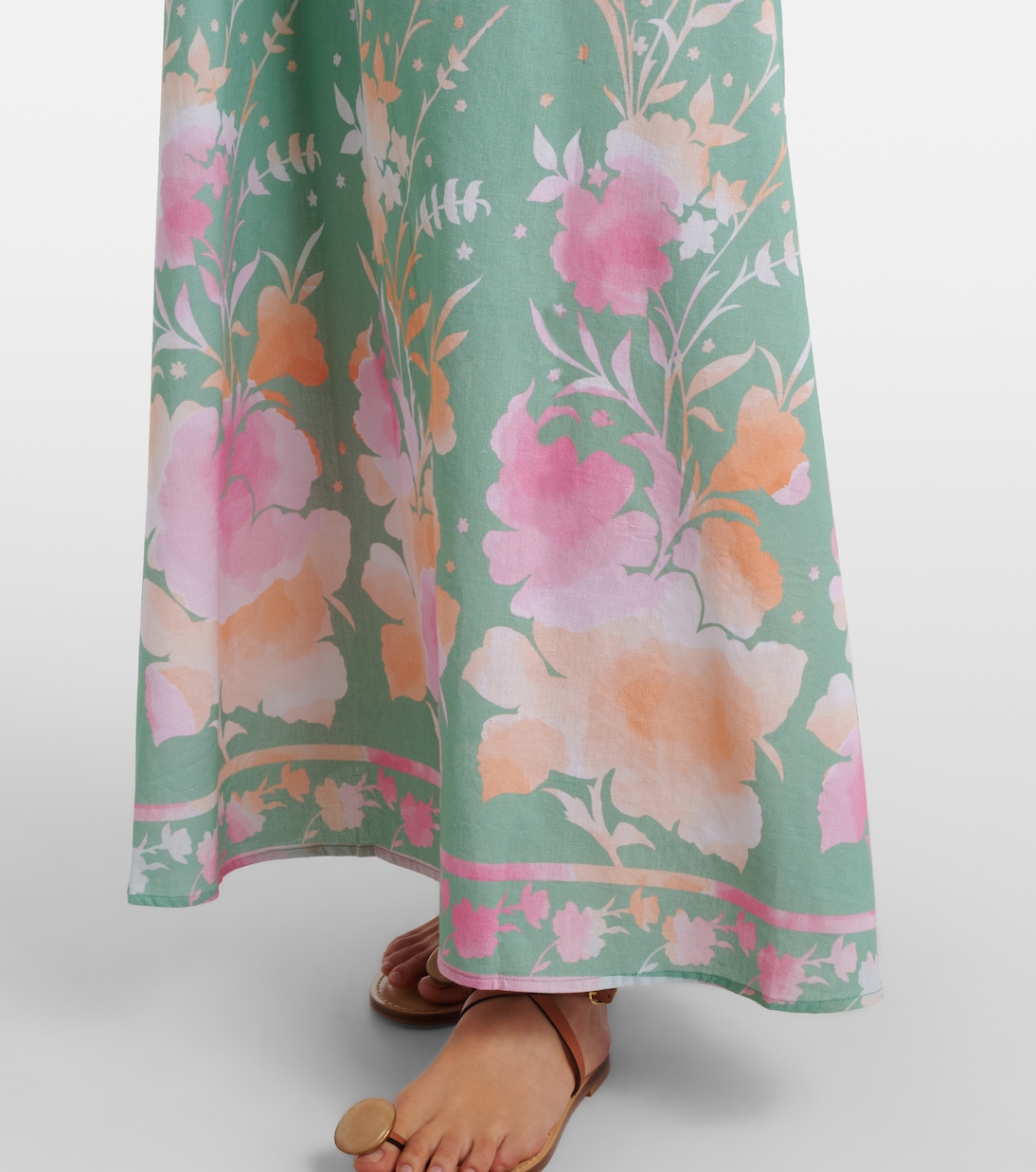 Floral cotton and linen maxi dress | Juliet Dunn