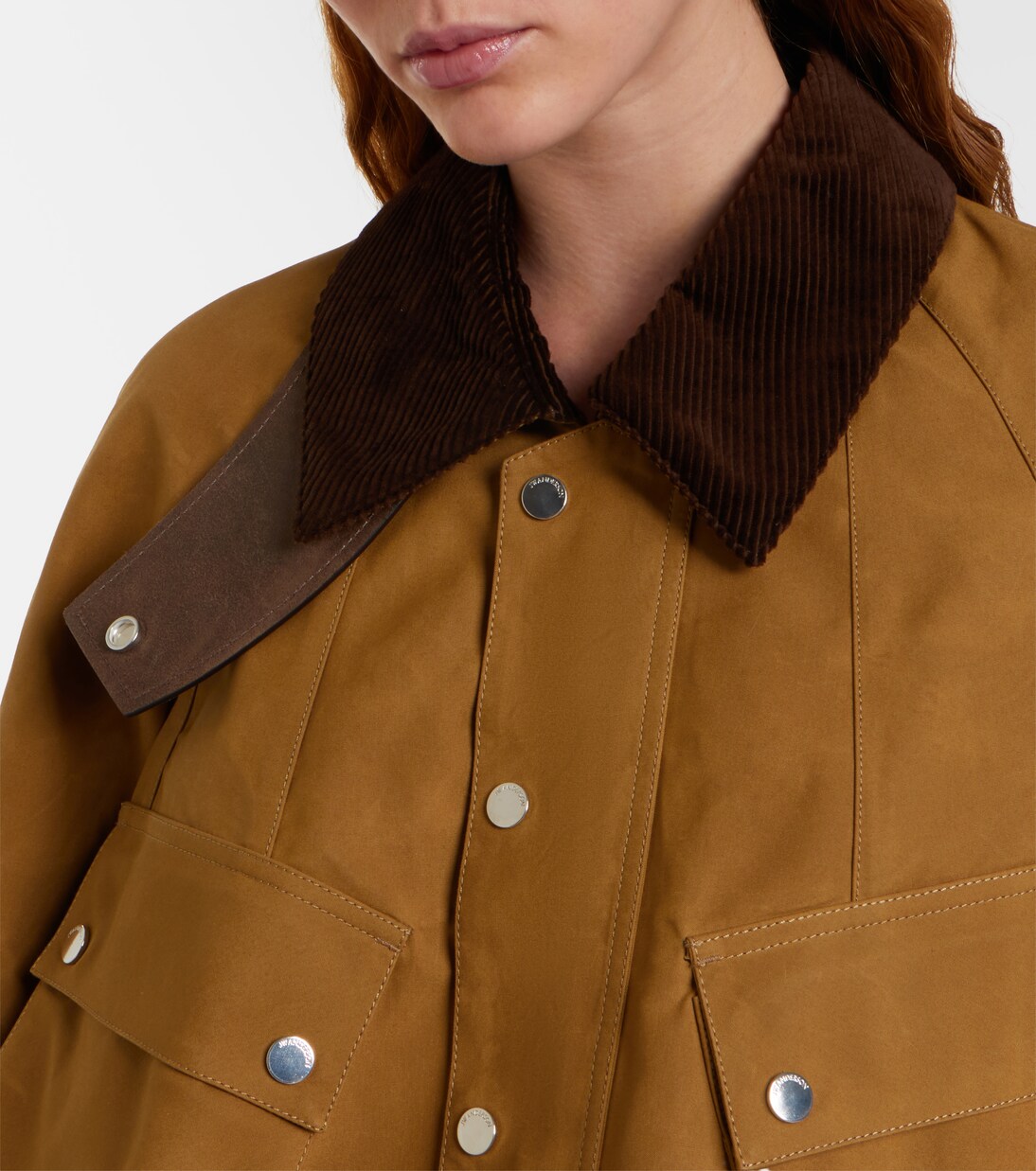 Corduroy-trimmed cropped cotton jacket | JW Anderson