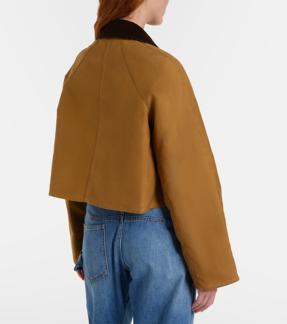 Corduroy-trimmed cropped cotton jacket | JW Anderson
