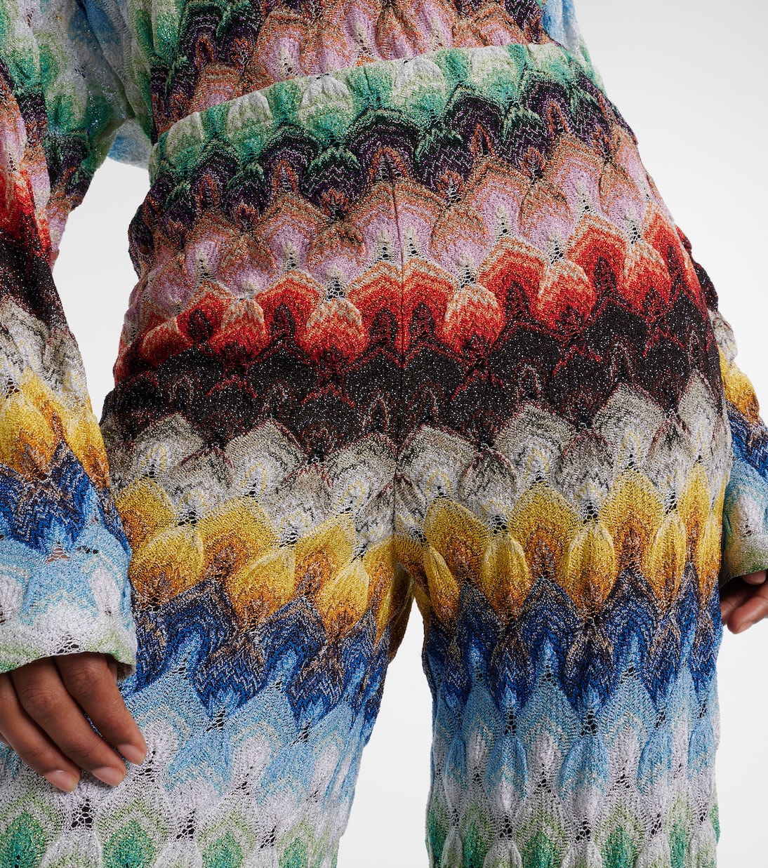 Weite Hose aus Häkelstrick | Missoni