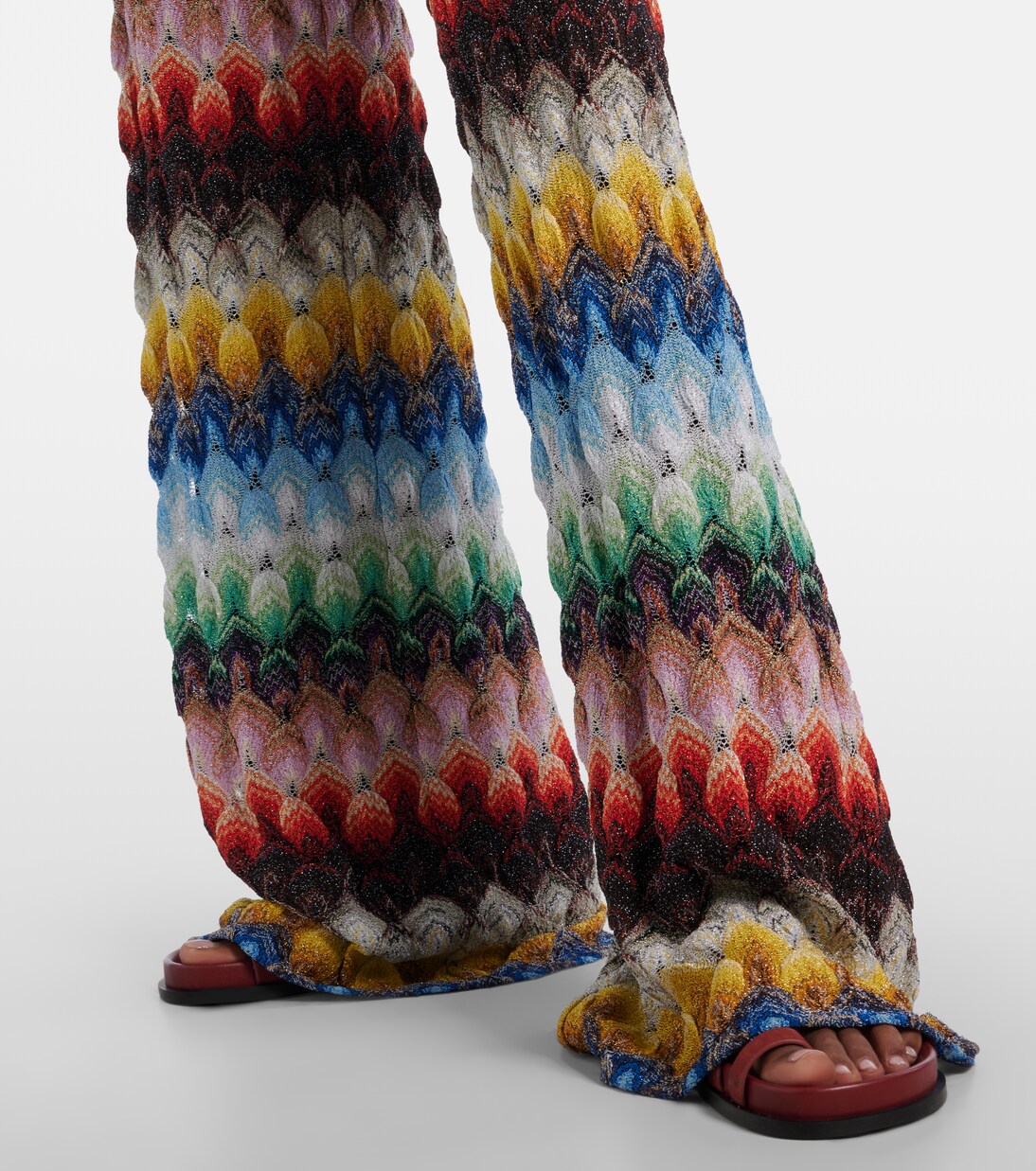Weite Hose aus Häkelstrick | Missoni
