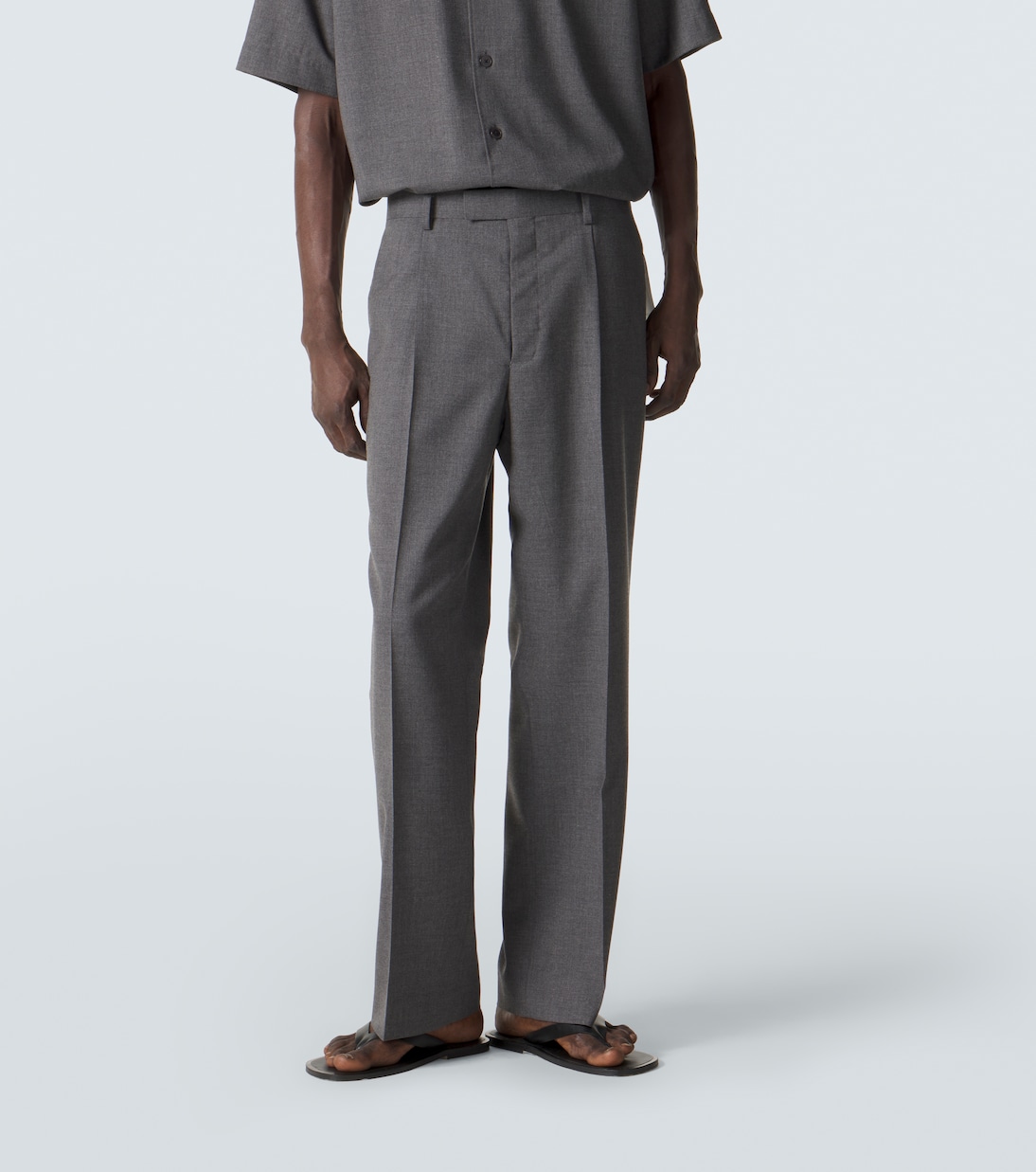 Weite Hose aus Kaschmirpopeline | Auralee