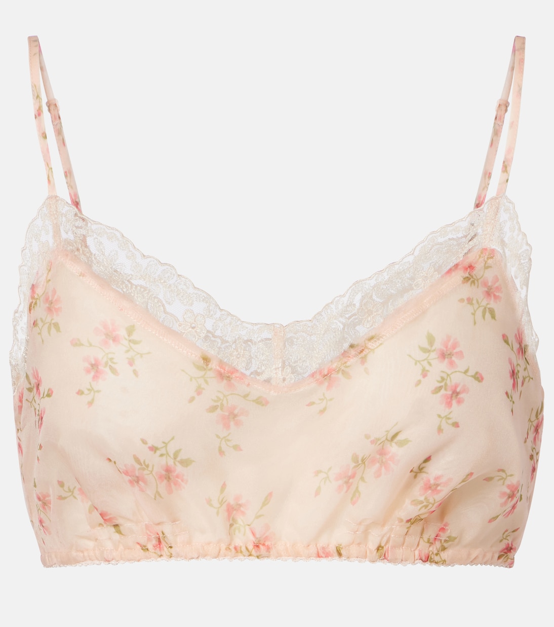 Floral lace-trimmed bra top | Simone Rocha
