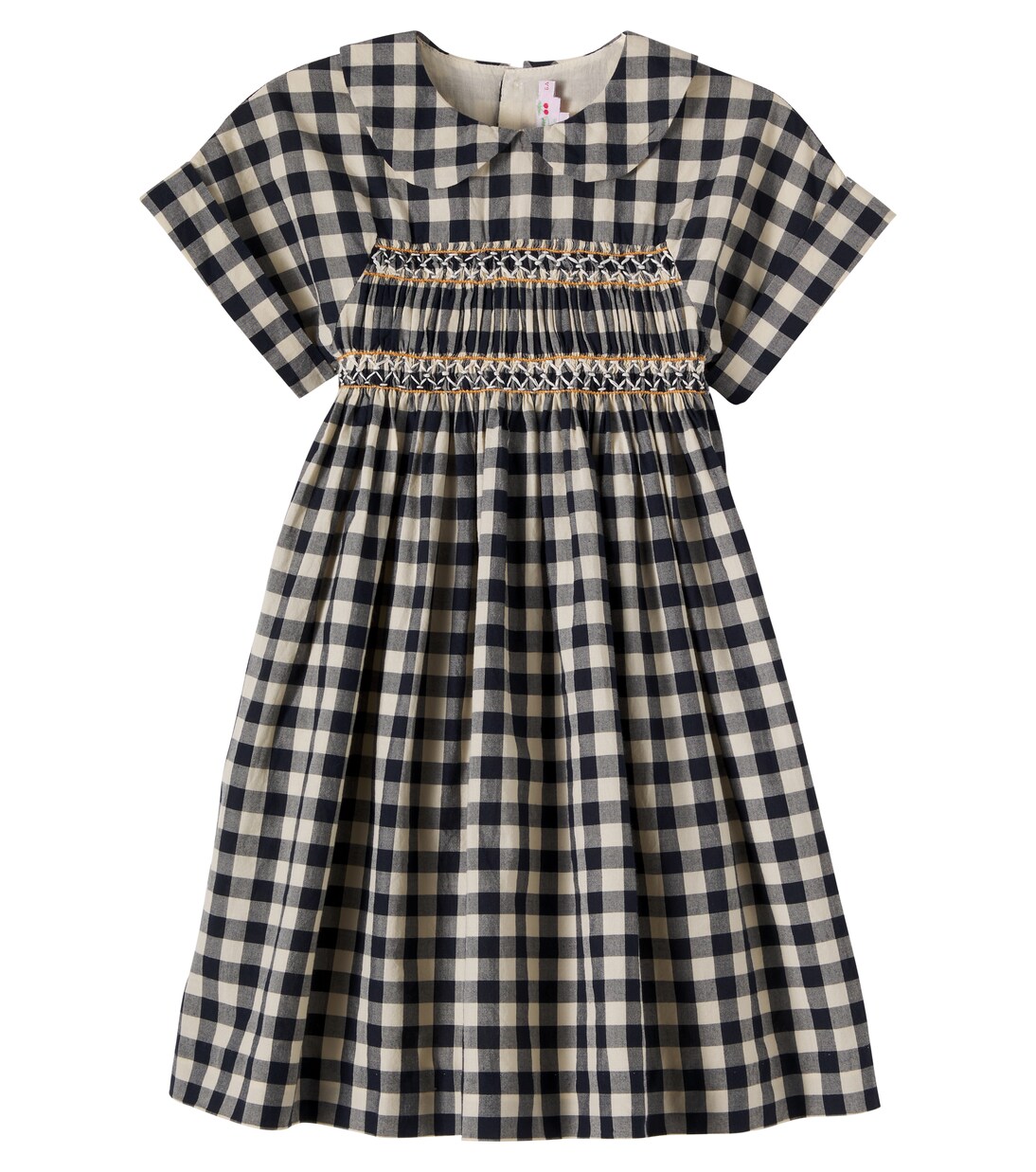 Lelou gingham cotton dress | Bonpoint