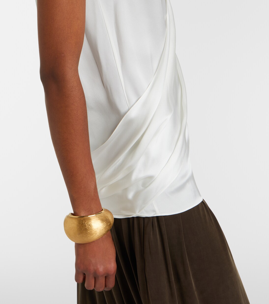 Draped halterneck silk top | Balmain