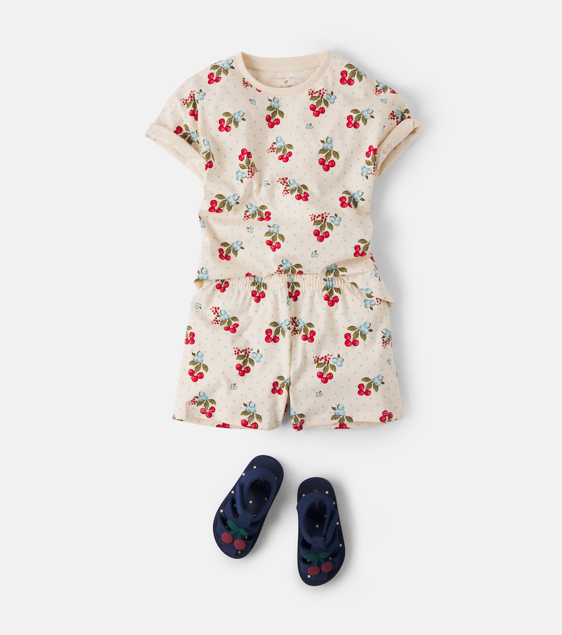 Ensemble t-shirt et short Lin en coton | Konges Sløjd