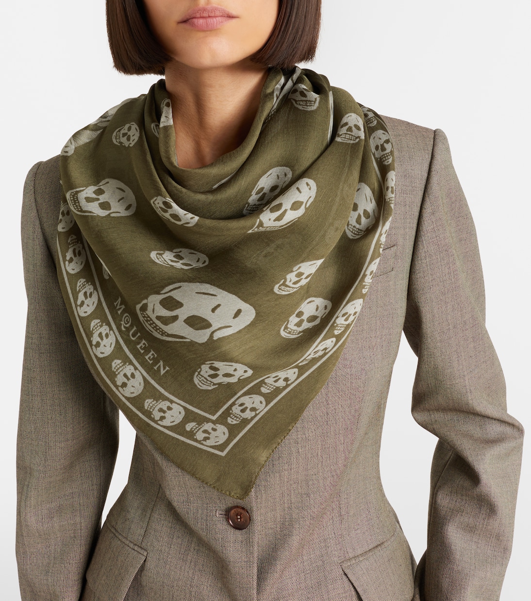 Printed silk scarf | McQueen