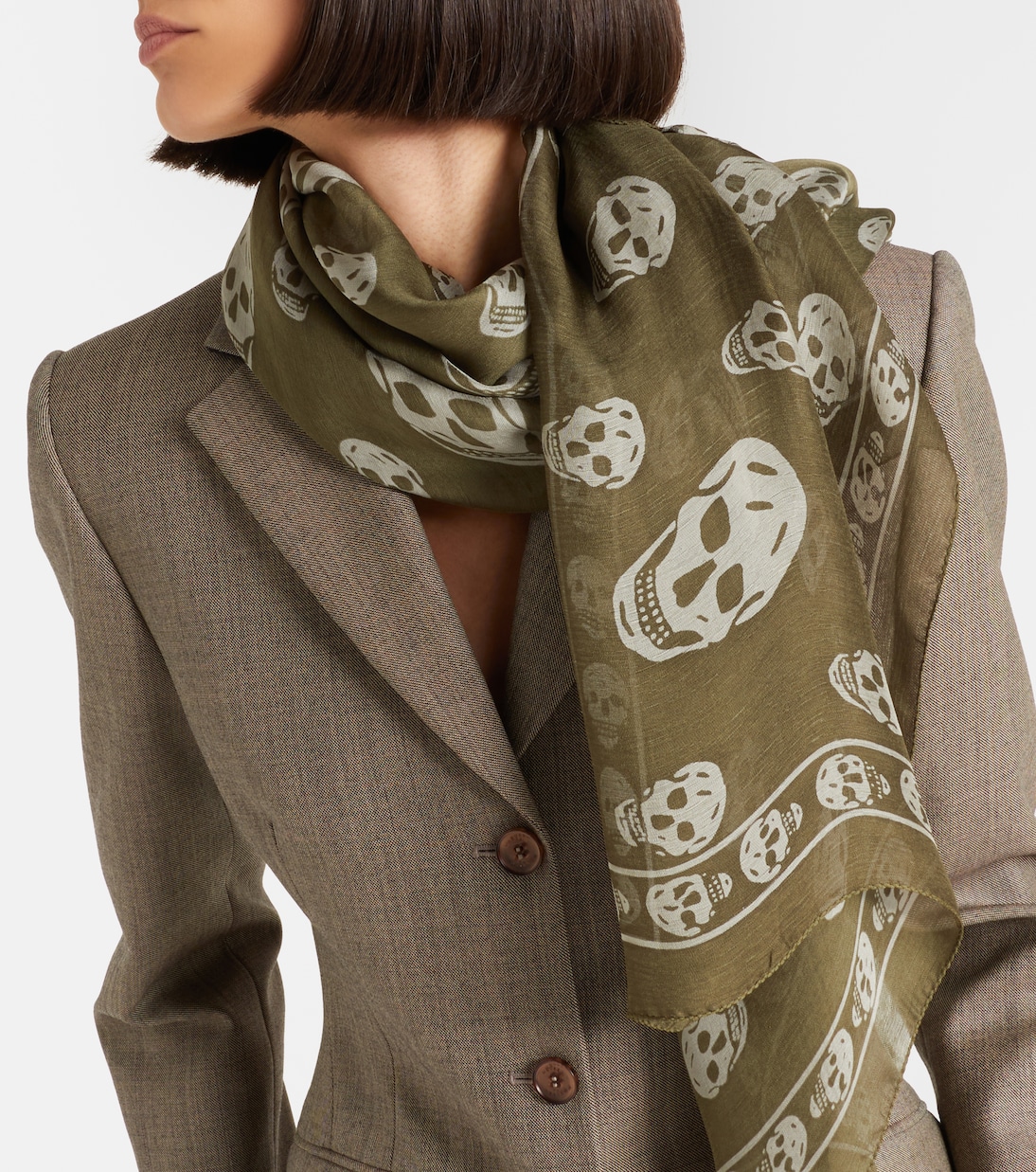 Printed silk scarf | McQueen