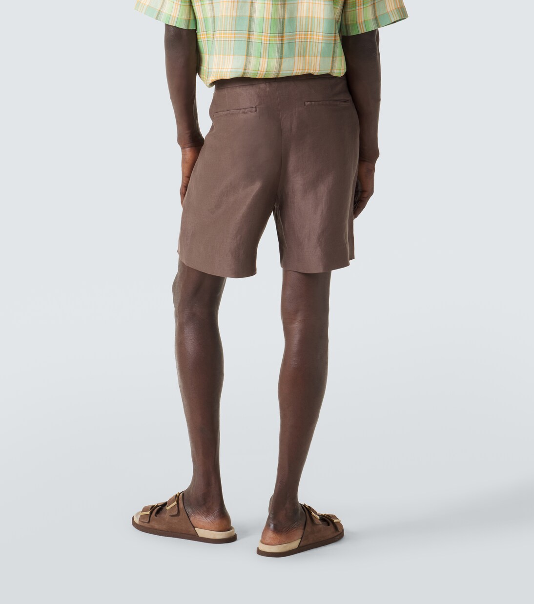 Linen shorts with sunstone | God's True Cashmere