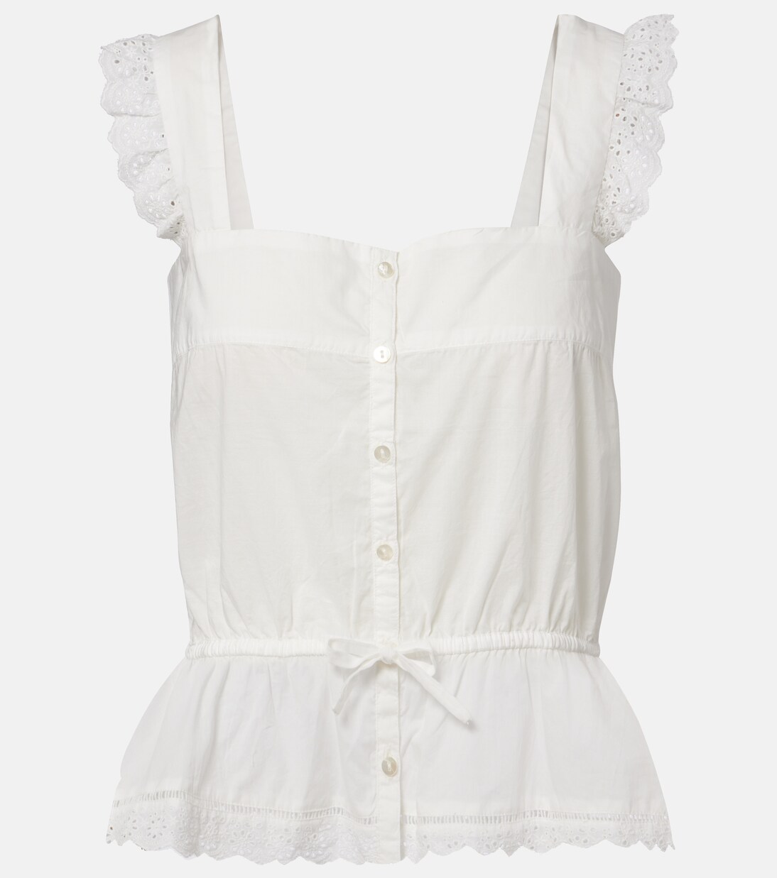 Clive cotton poplin top | Poupette St Barth