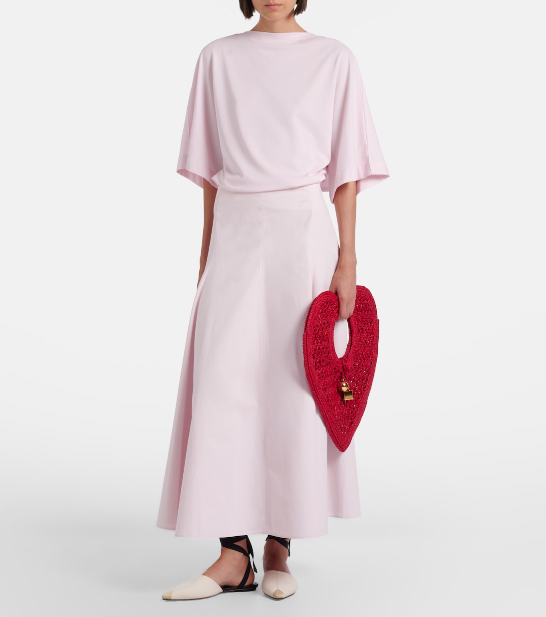 Spiaggia Cœur Small raffia top-handle bag | Jacquemus
