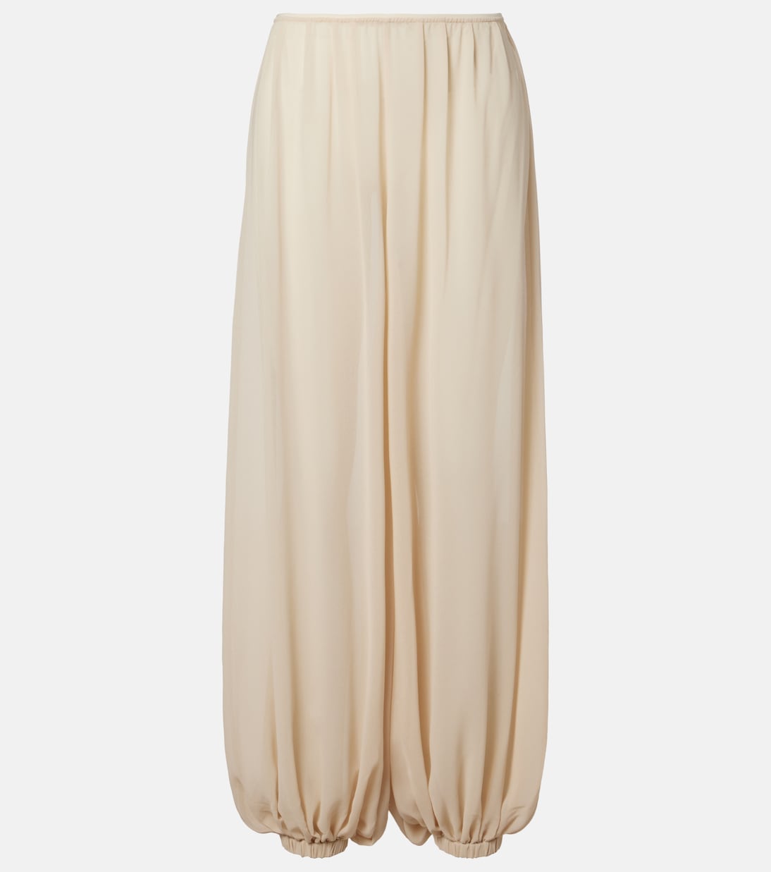 Pantalon ballon Mio en crêpe transparent | The Frankie Shop