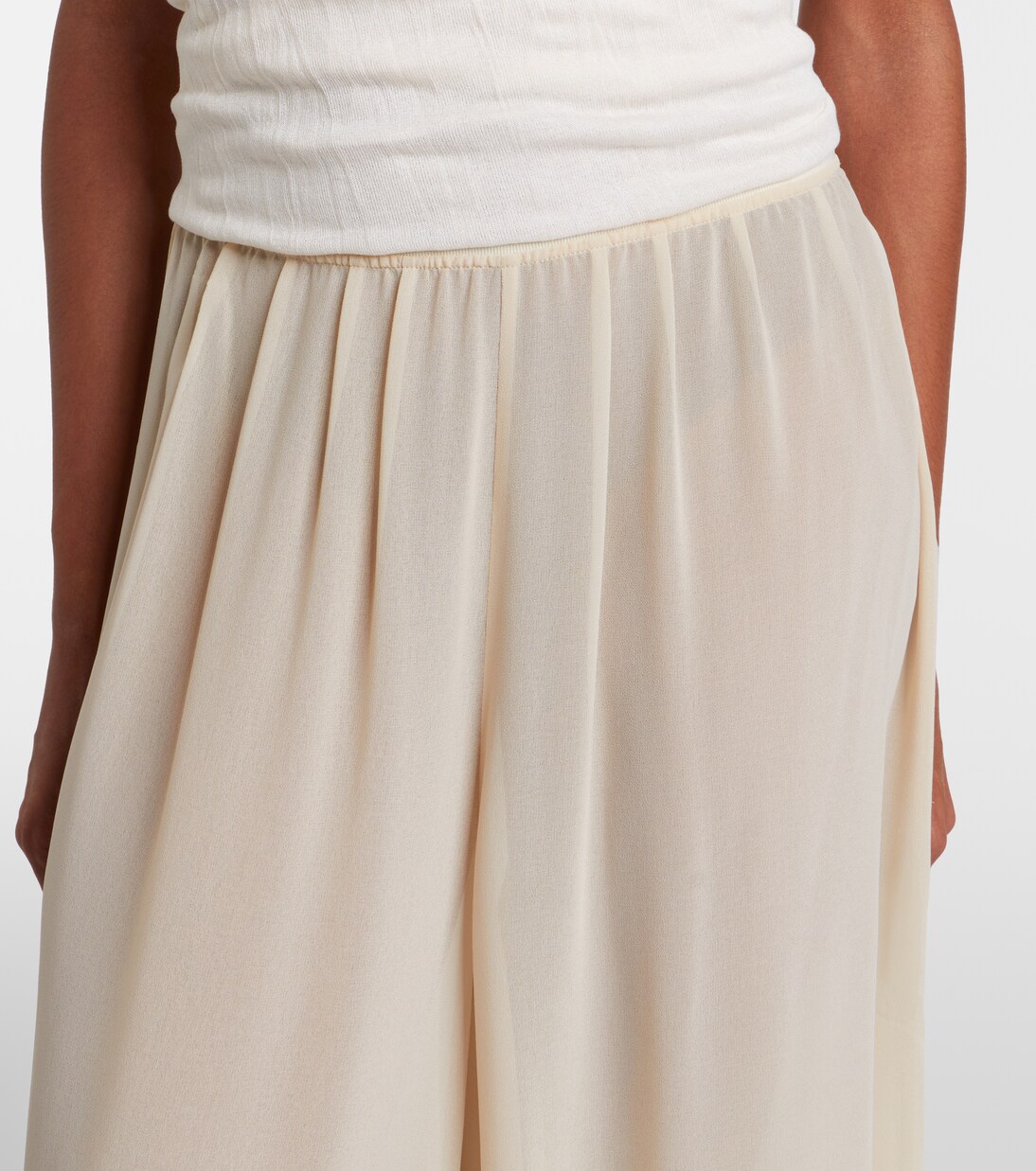 Pantalon ballon Mio en crêpe transparent | The Frankie Shop