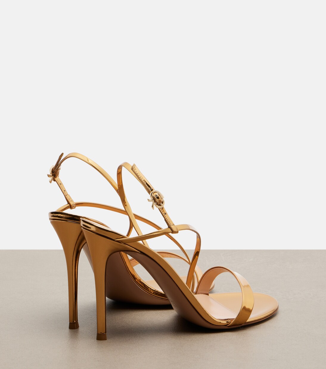 Sandalias de piel metalizada | Gianvito Rossi