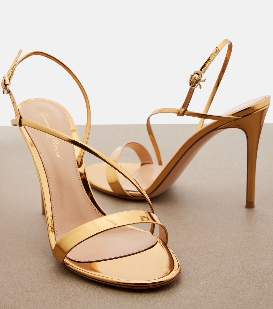 Sandalias de piel metalizada | Gianvito Rossi