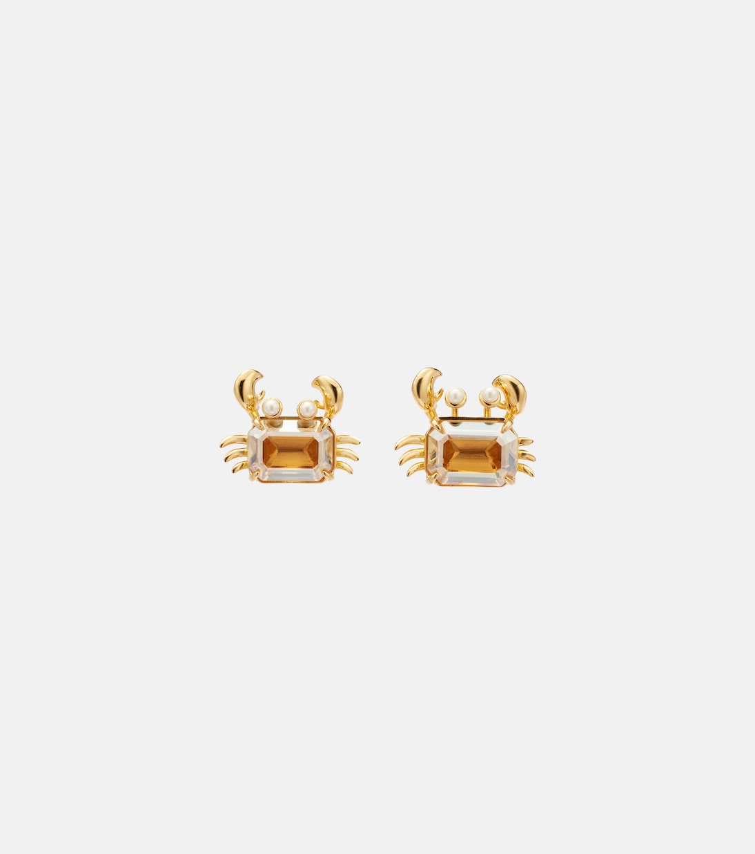 Crab embellished earrings | Oscar de la Renta