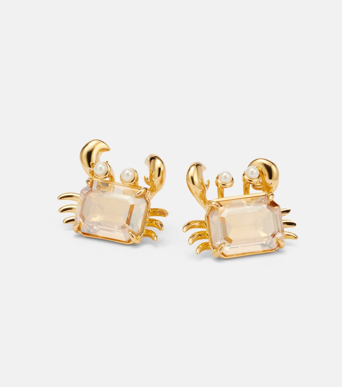 Crab embellished earrings | Oscar de la Renta