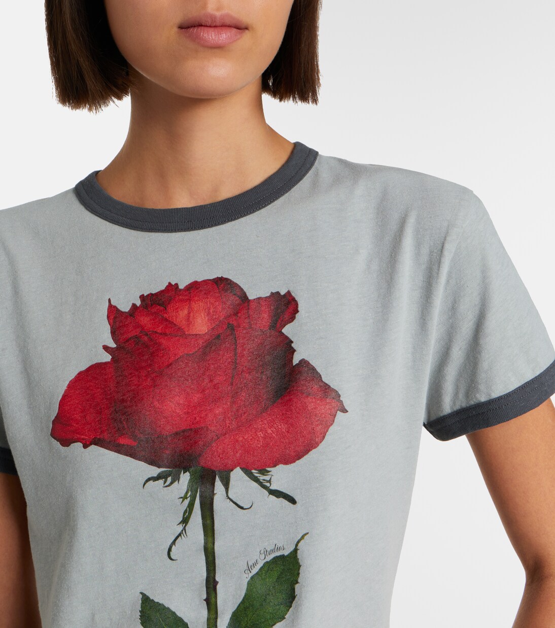 Printed cotton-blend T-shirt | Acne Studios