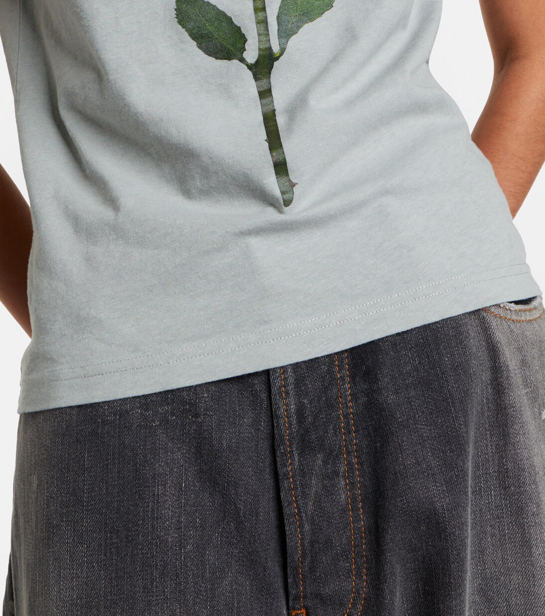Printed cotton-blend T-shirt | Acne Studios