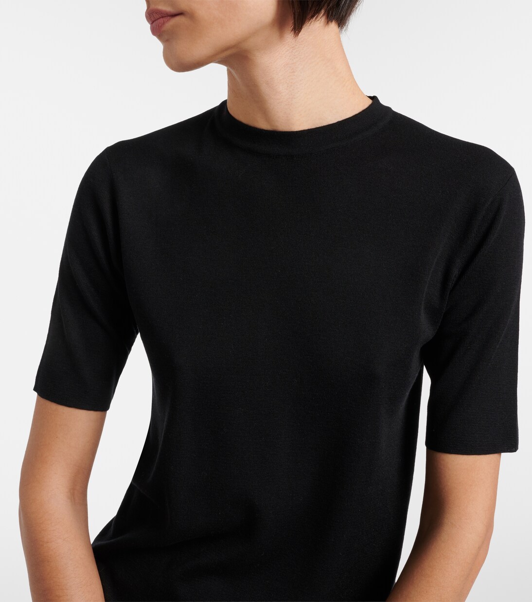 T-shirt Ozzi en soie mélangée | The Row