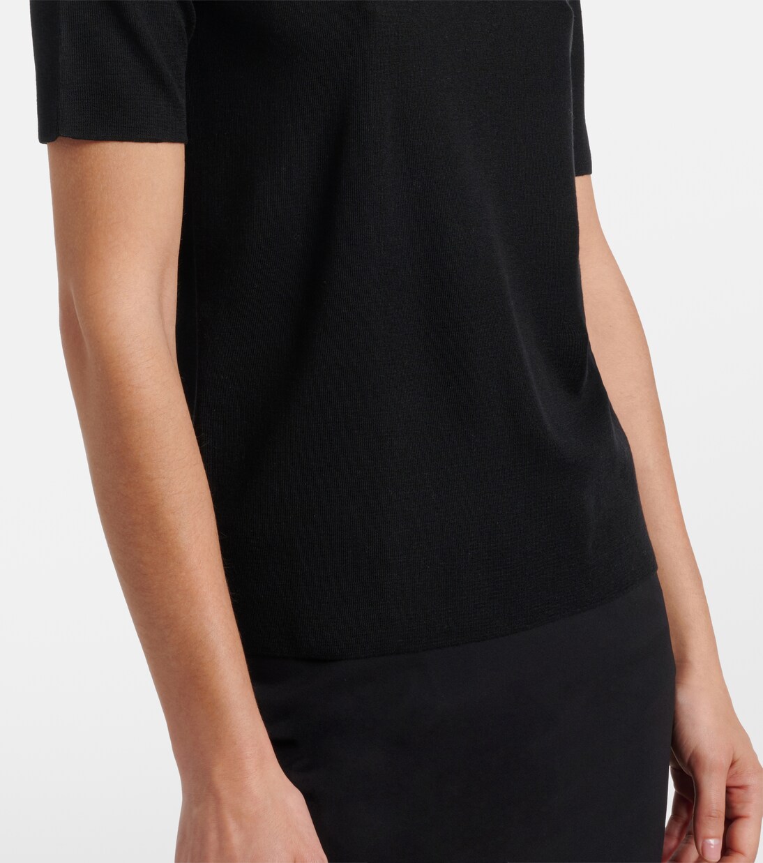 T-shirt Ozzi en soie mélangée | The Row