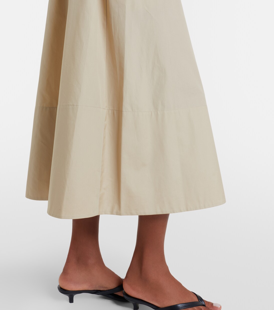 Belted cotton poplin midi dress | Vince