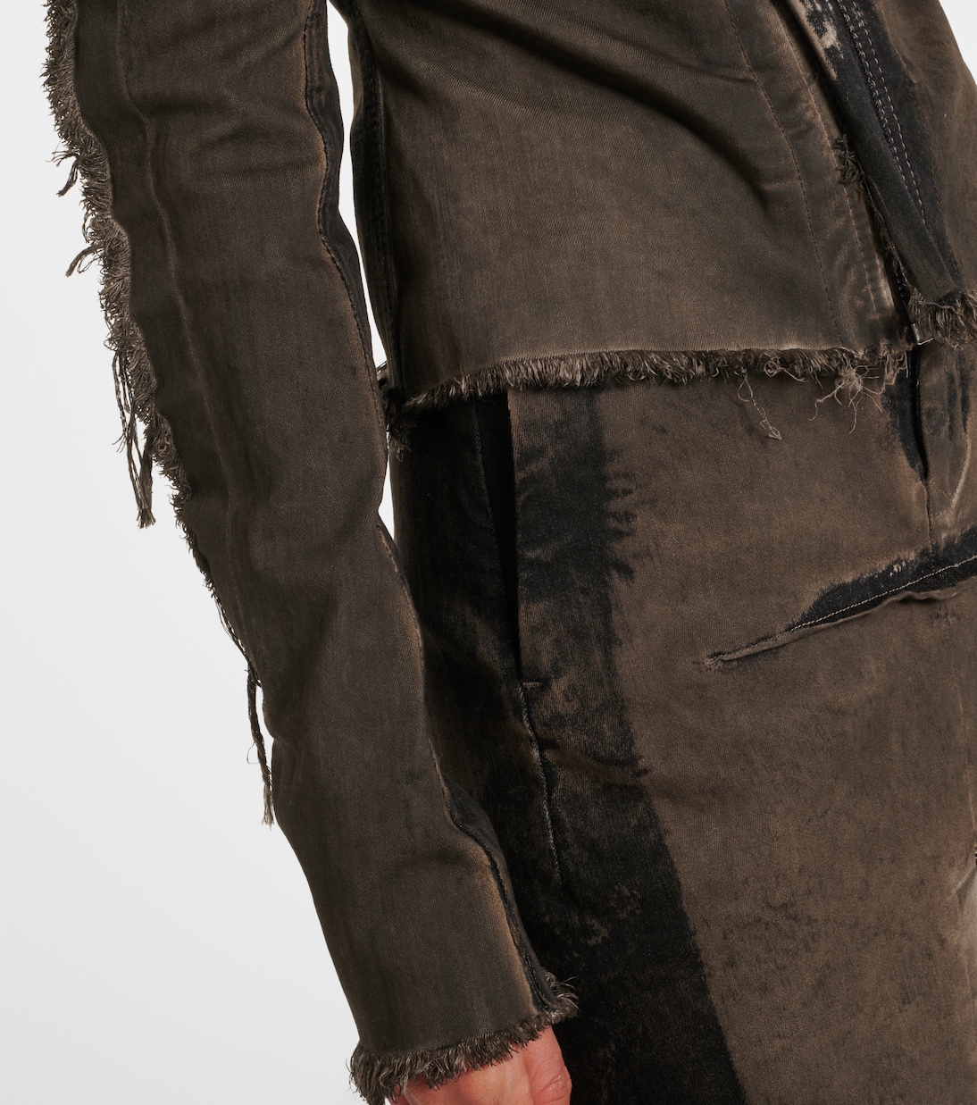 Gary distressed denim jacket | Rick Owens