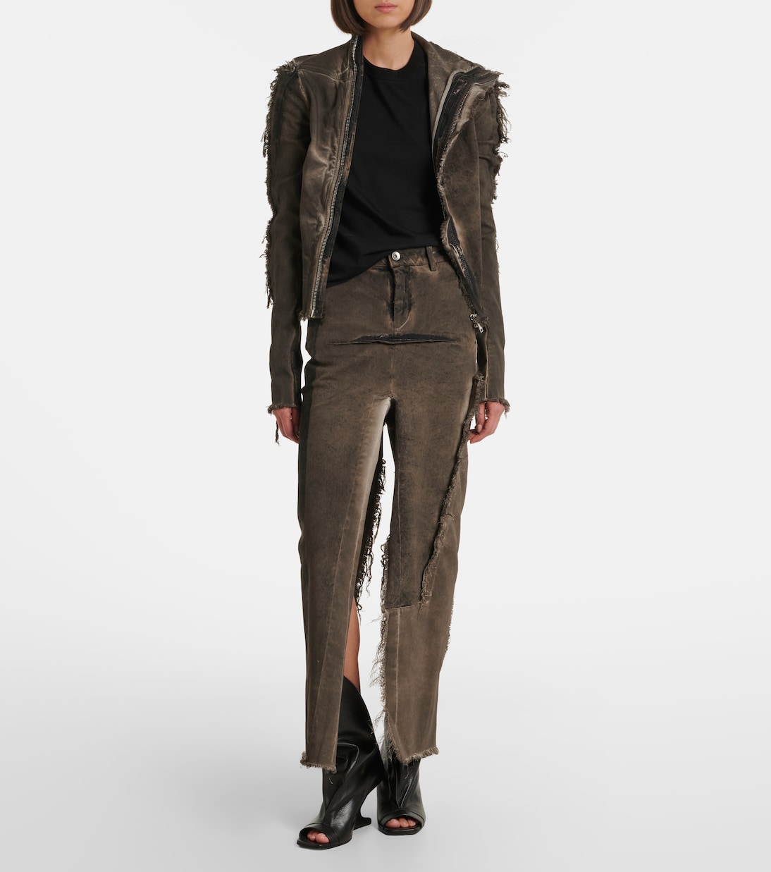Gary distressed denim jacket | Rick Owens