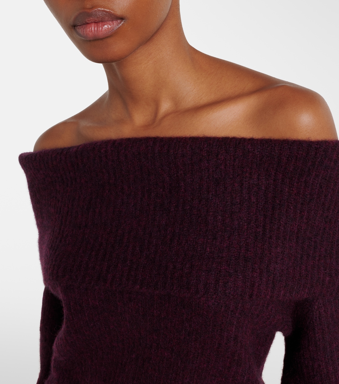 Off-Shoulder-Pullover aus Kaschmir und Seide | Jardin des Orangers