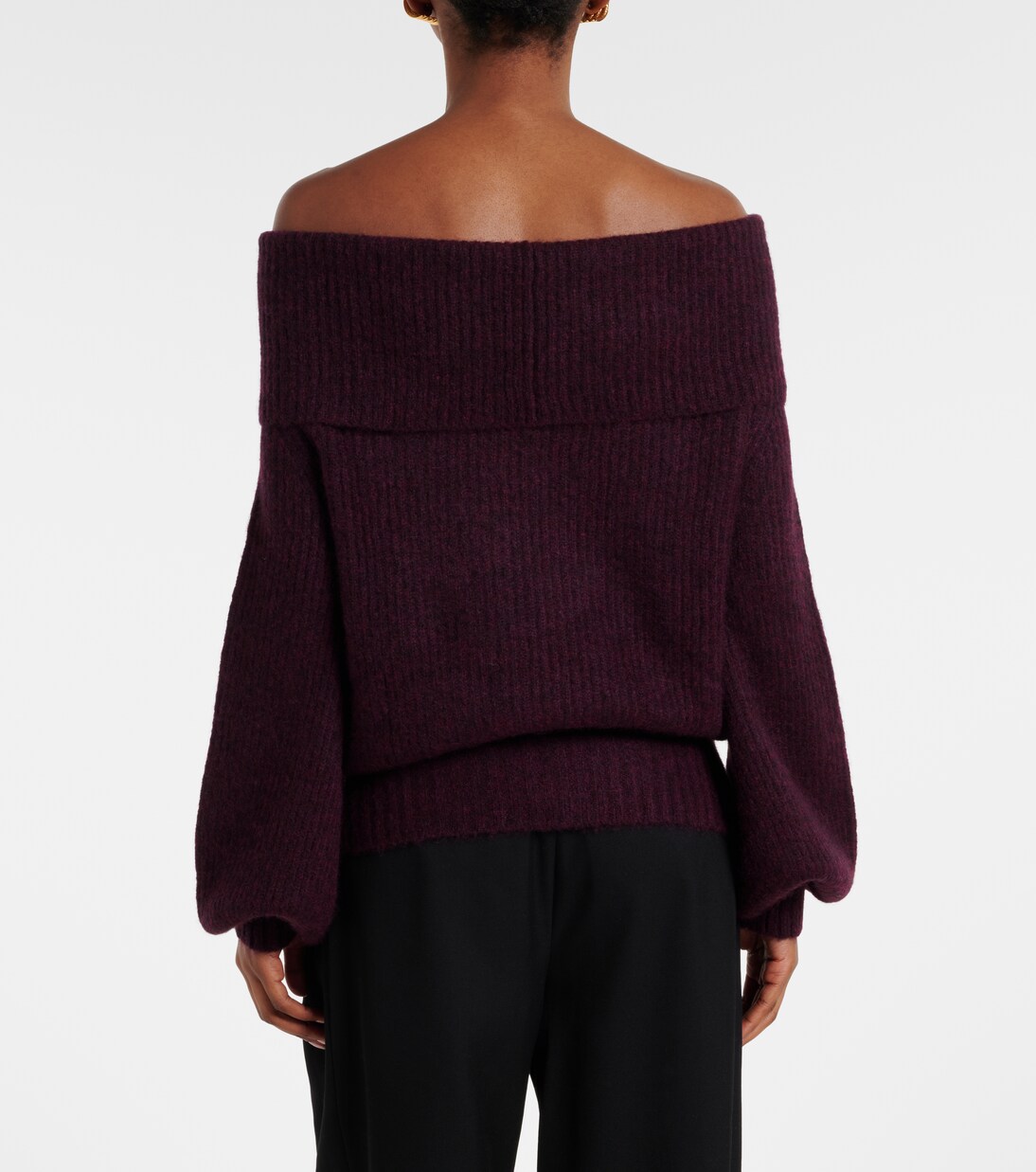 Off-Shoulder-Pullover aus Kaschmir und Seide | Jardin des Orangers