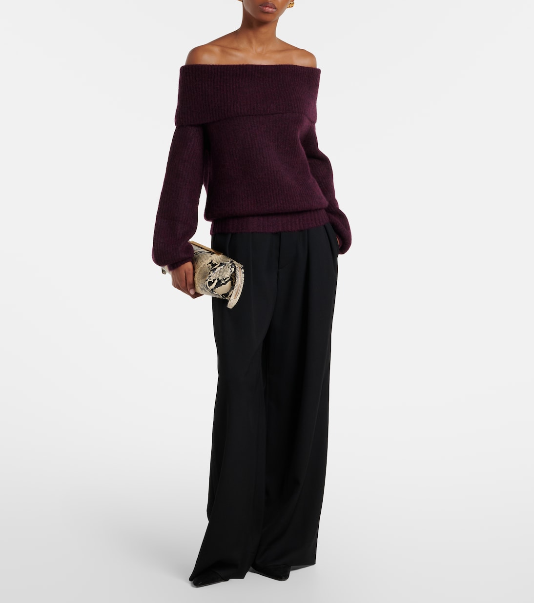 Off-Shoulder-Pullover aus Kaschmir und Seide | Jardin des Orangers