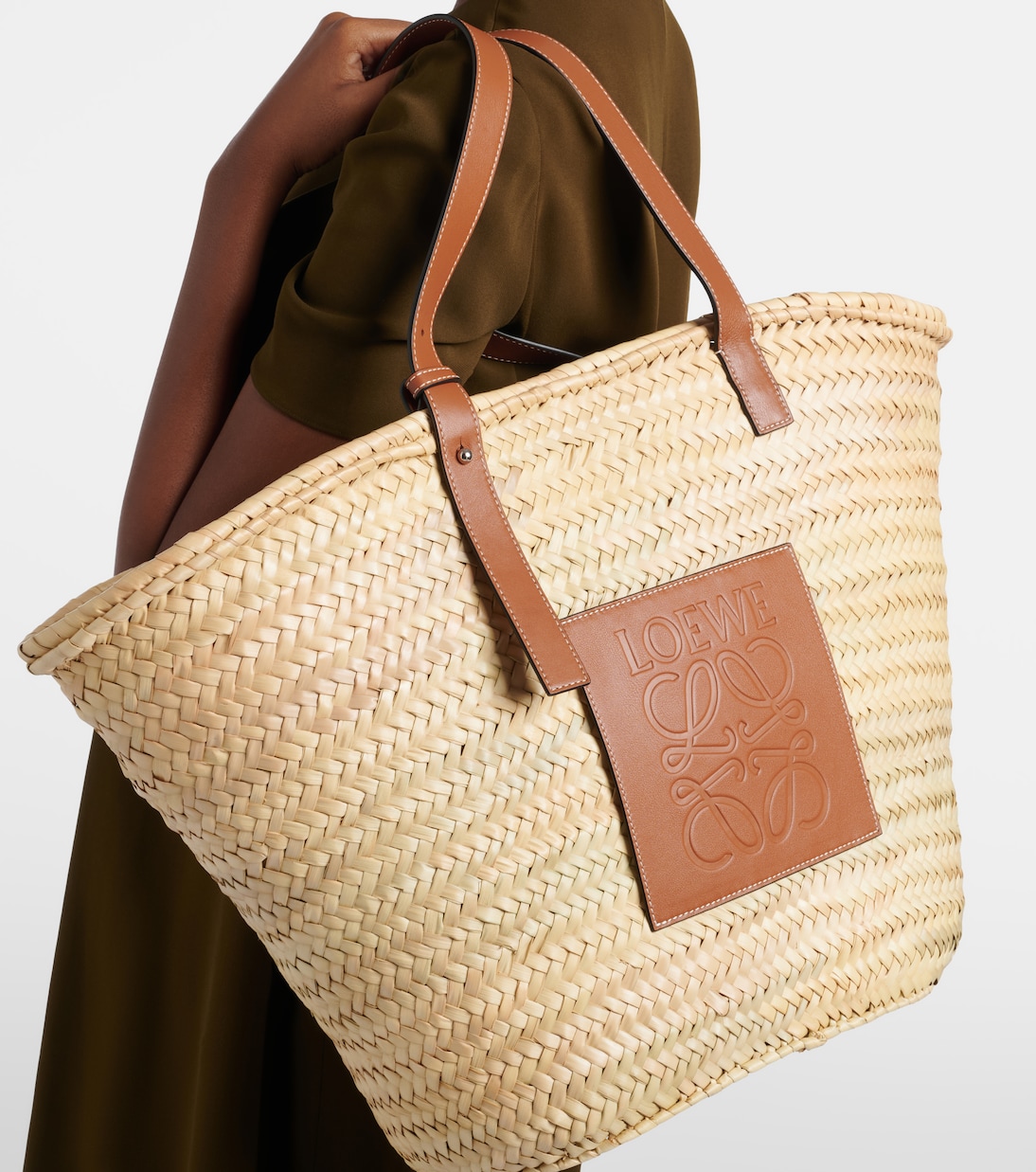Bolso cesta Large con piel | Loewe