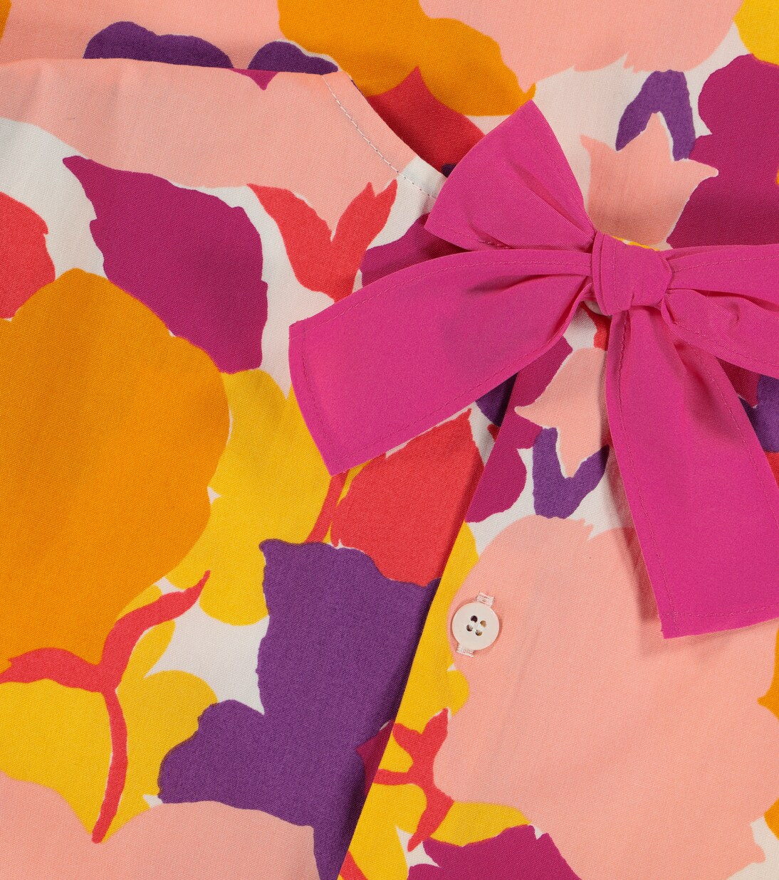 Floral cotton poplin top | Il Gufo