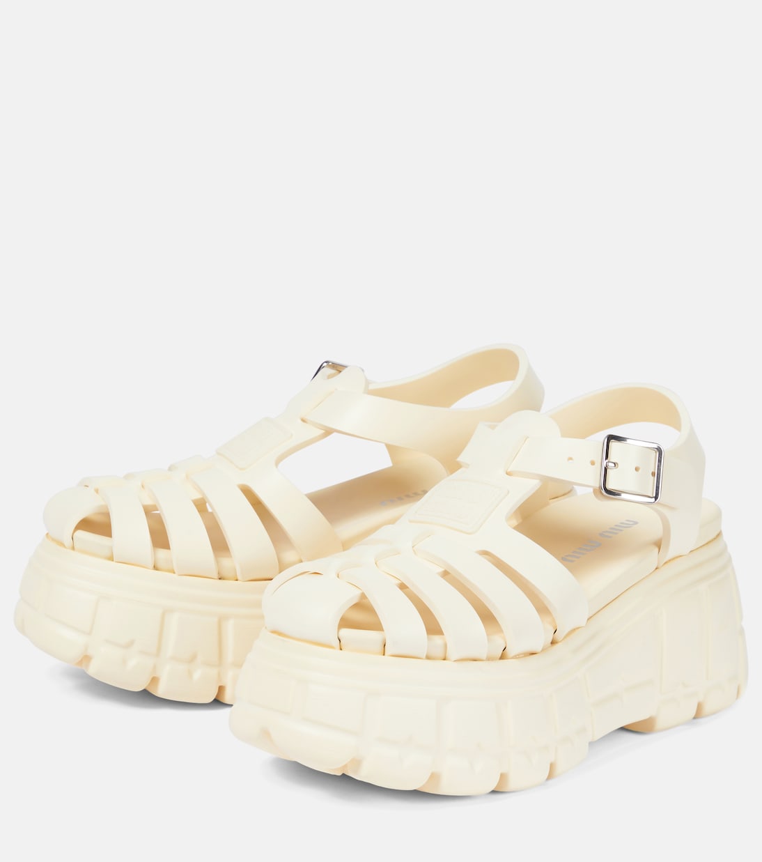 Plateausandalen aus Leder | Miu Miu