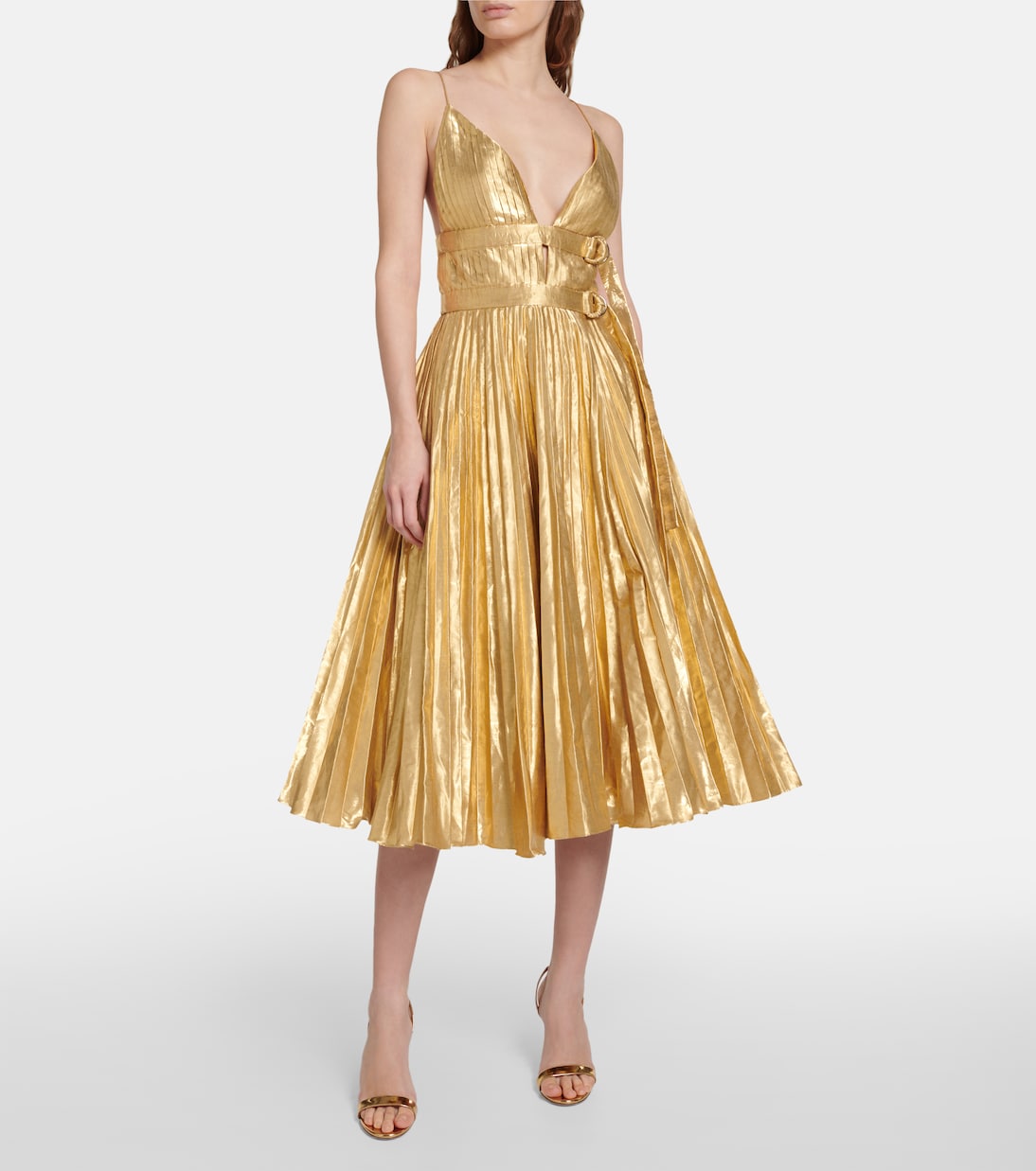 Vestido midi Winda plisado | Altuzarra