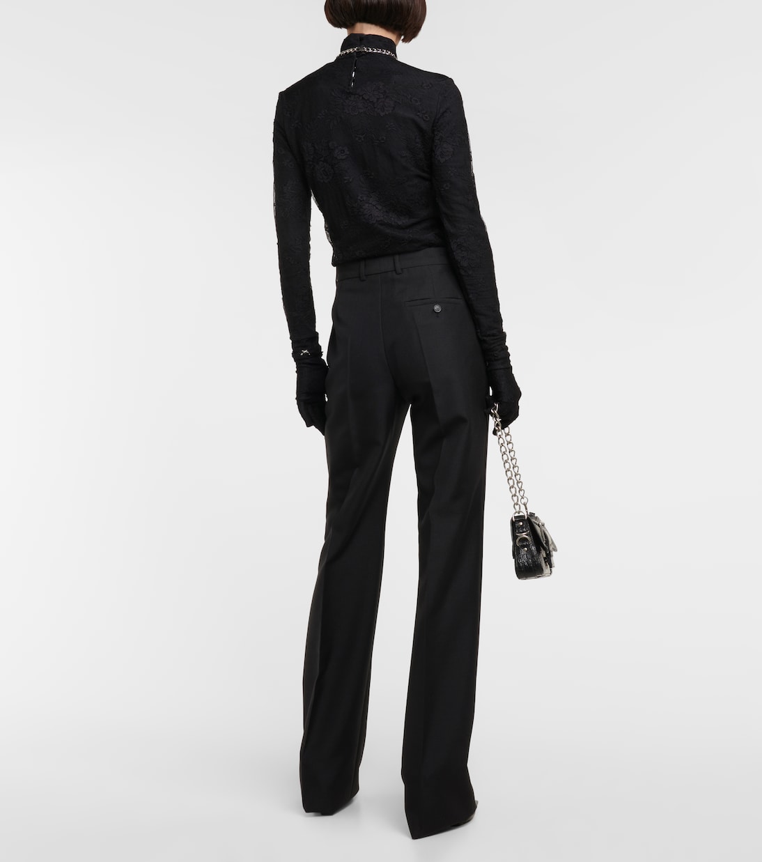 High-rise virgin wool pants | Balenciaga
