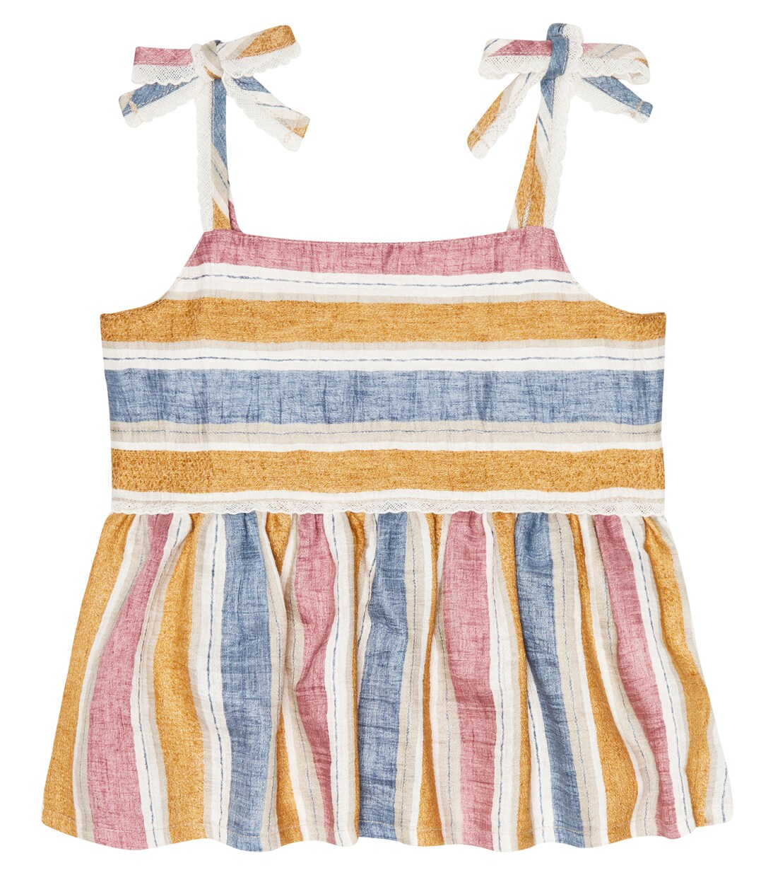 Striped linen-blend top | Il Gufo