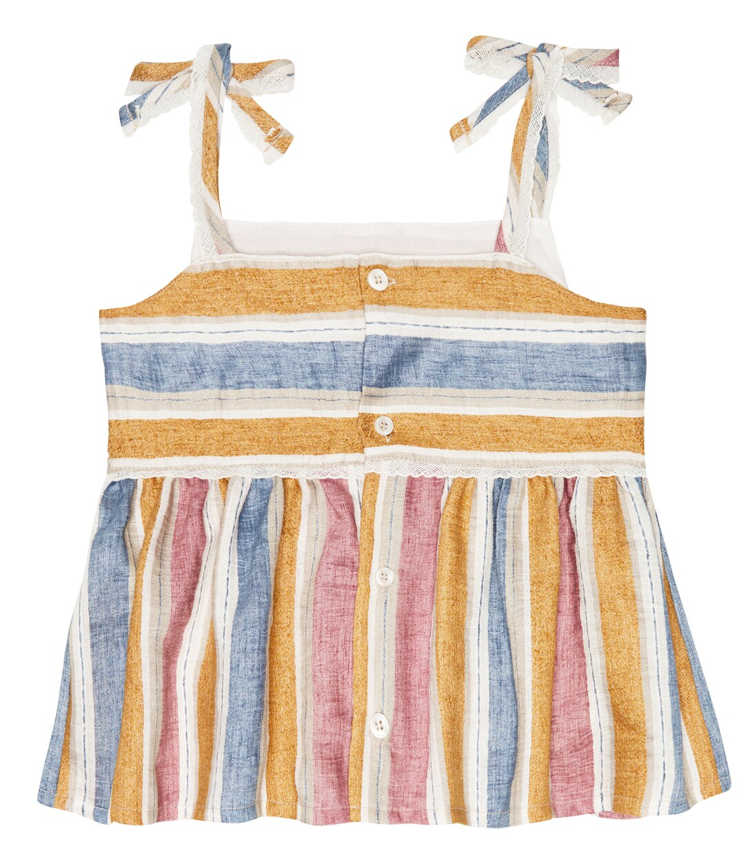 Striped linen-blend top | Il Gufo