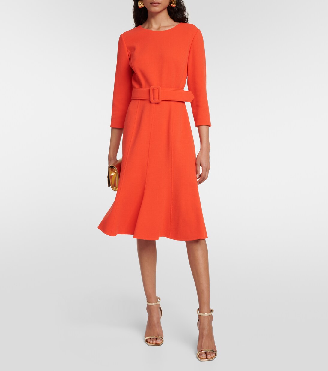 Midikleid aus einem Wollgemisch | Oscar de la Renta