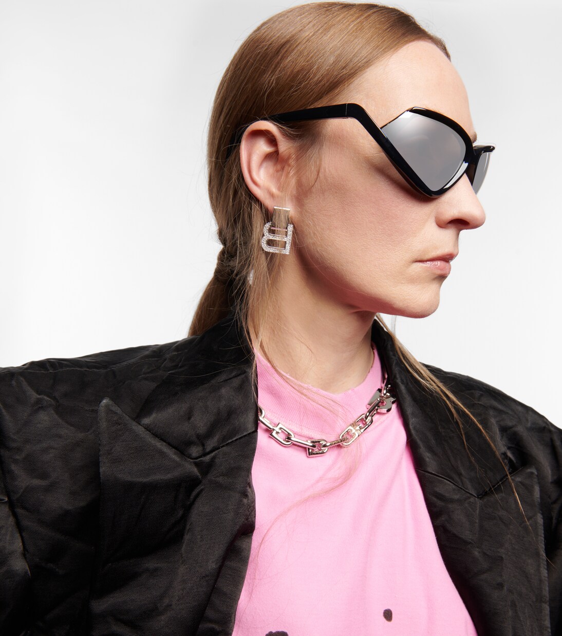 Ovale Sonnenbrille Side Xpander | Balenciaga