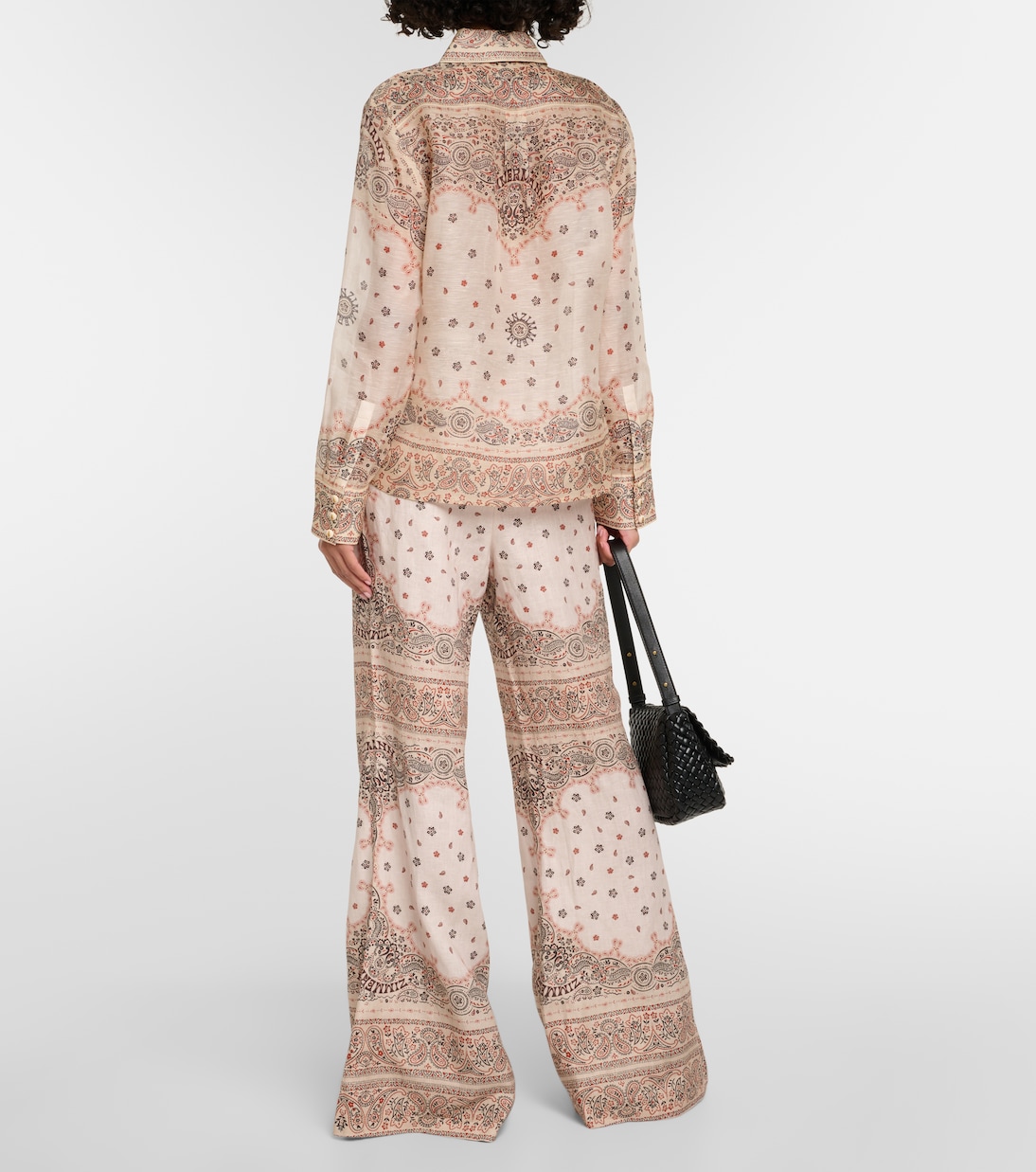 Bedruckte Bluse Matchmaker aus Leinen und Seide | Zimmermann