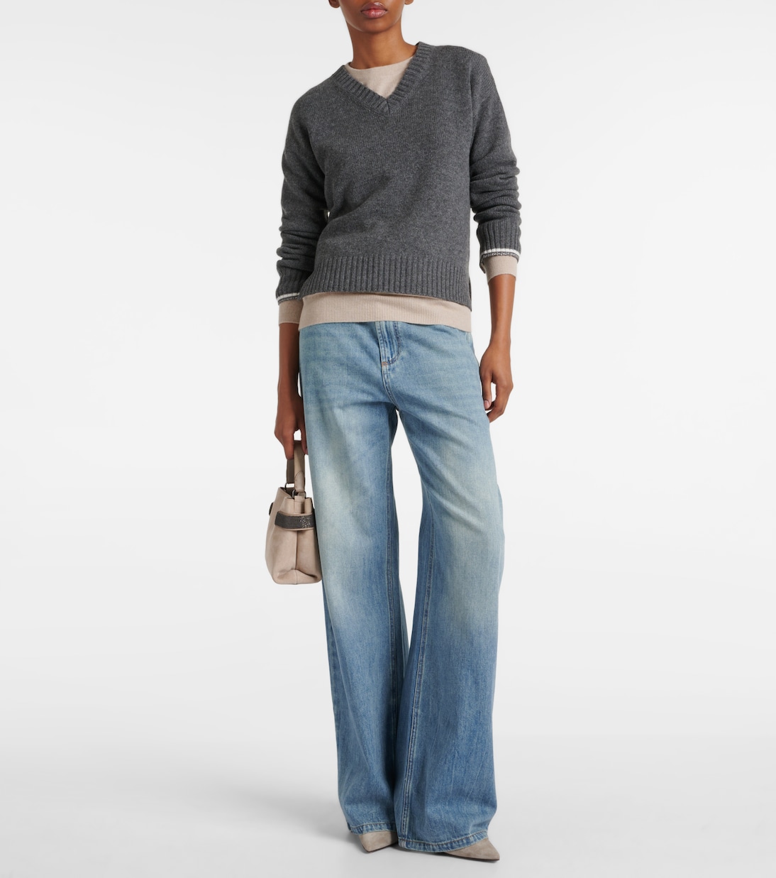 Jean ample à taille haute | Brunello Cucinelli