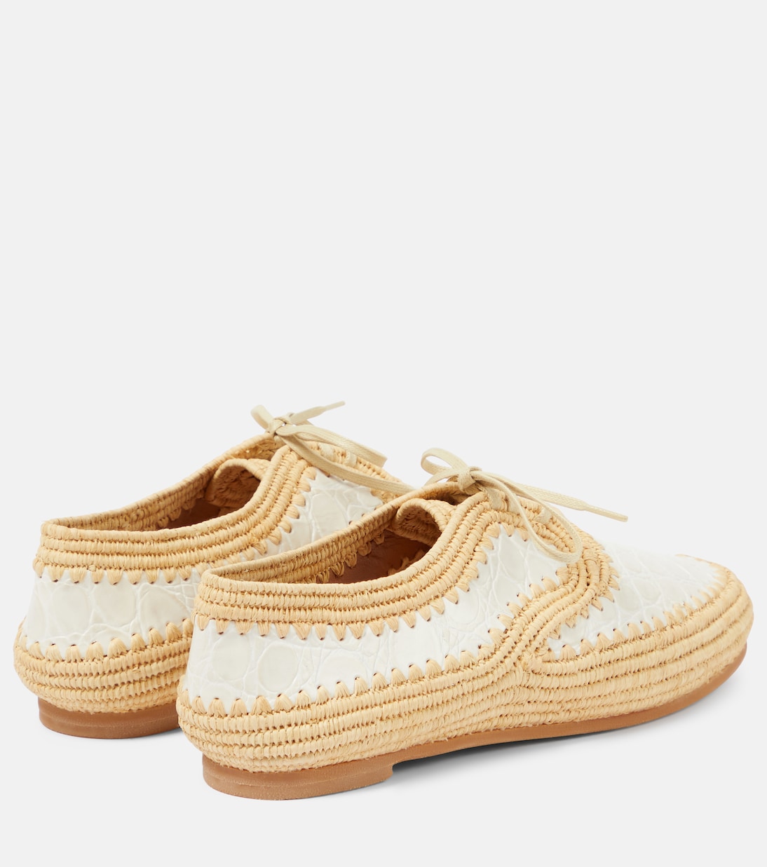 Zapatos brogue Idana de paja con piel | Clergerie