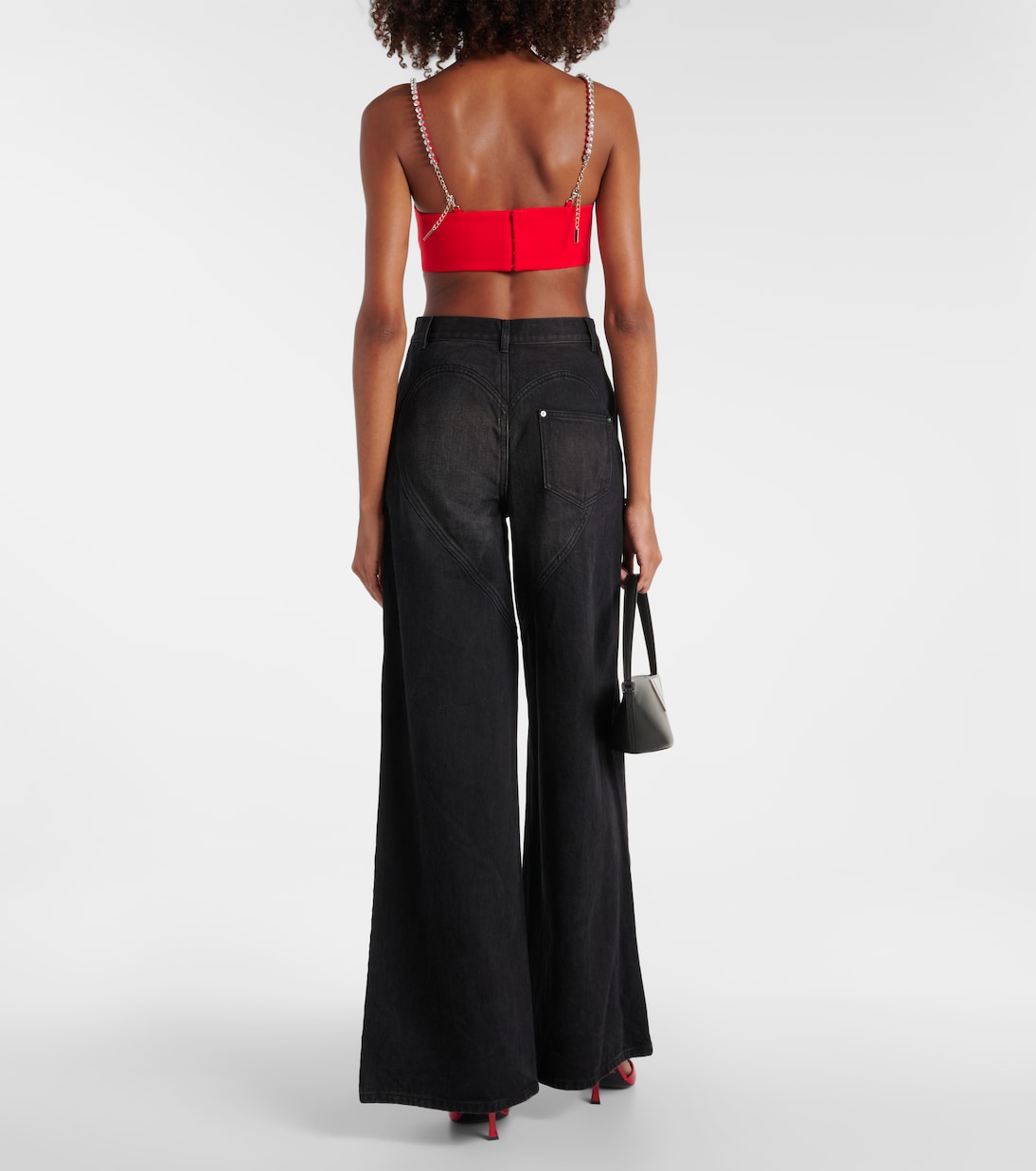 Verzierte Wide-Leg Jeans | Area