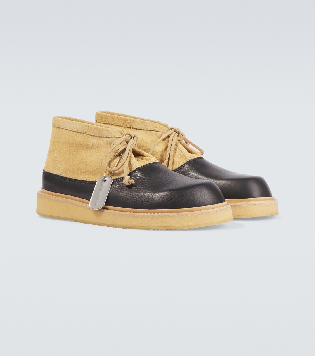 Leather and suede desert boots | Marni